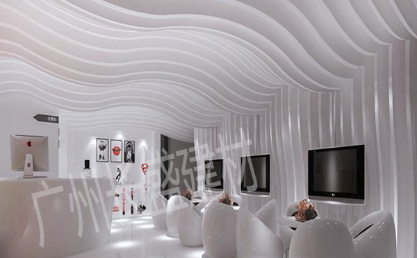 純白弧形鋁方通幕墻吊頂 純白弧形鋁方通幕墻吊頂